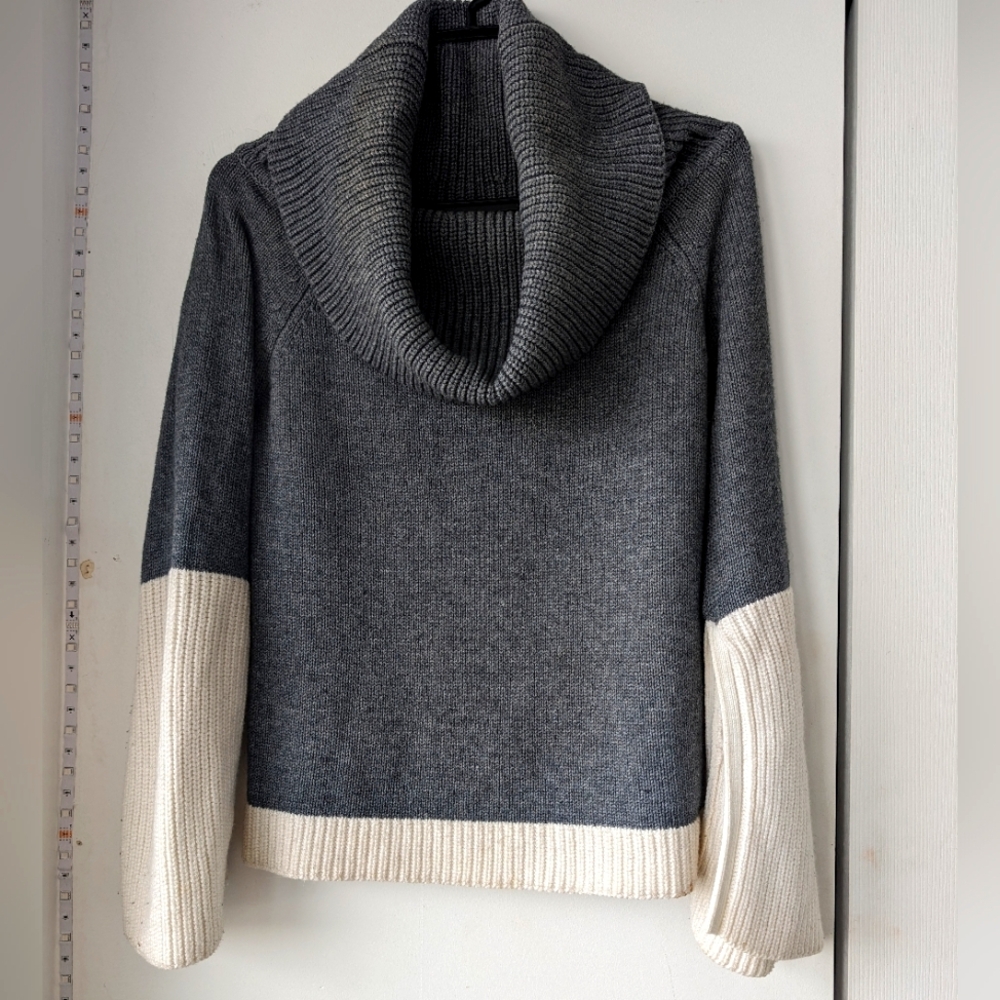 Cowl Neck Color blocked sweater